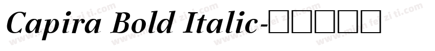 Capira Bold Italic字体转换